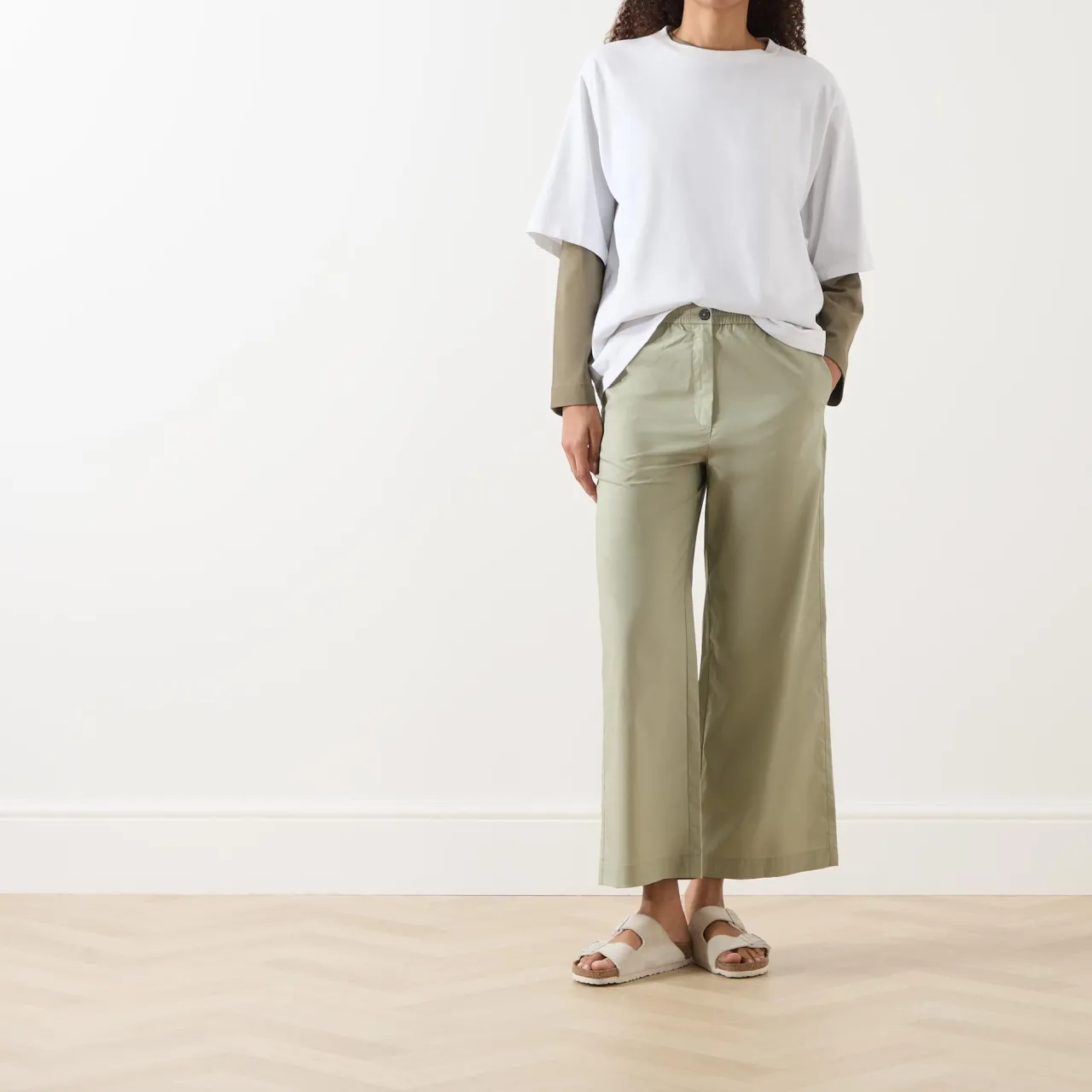 Discount Woven Wide Leg Trousers Women Trousers & Shorts