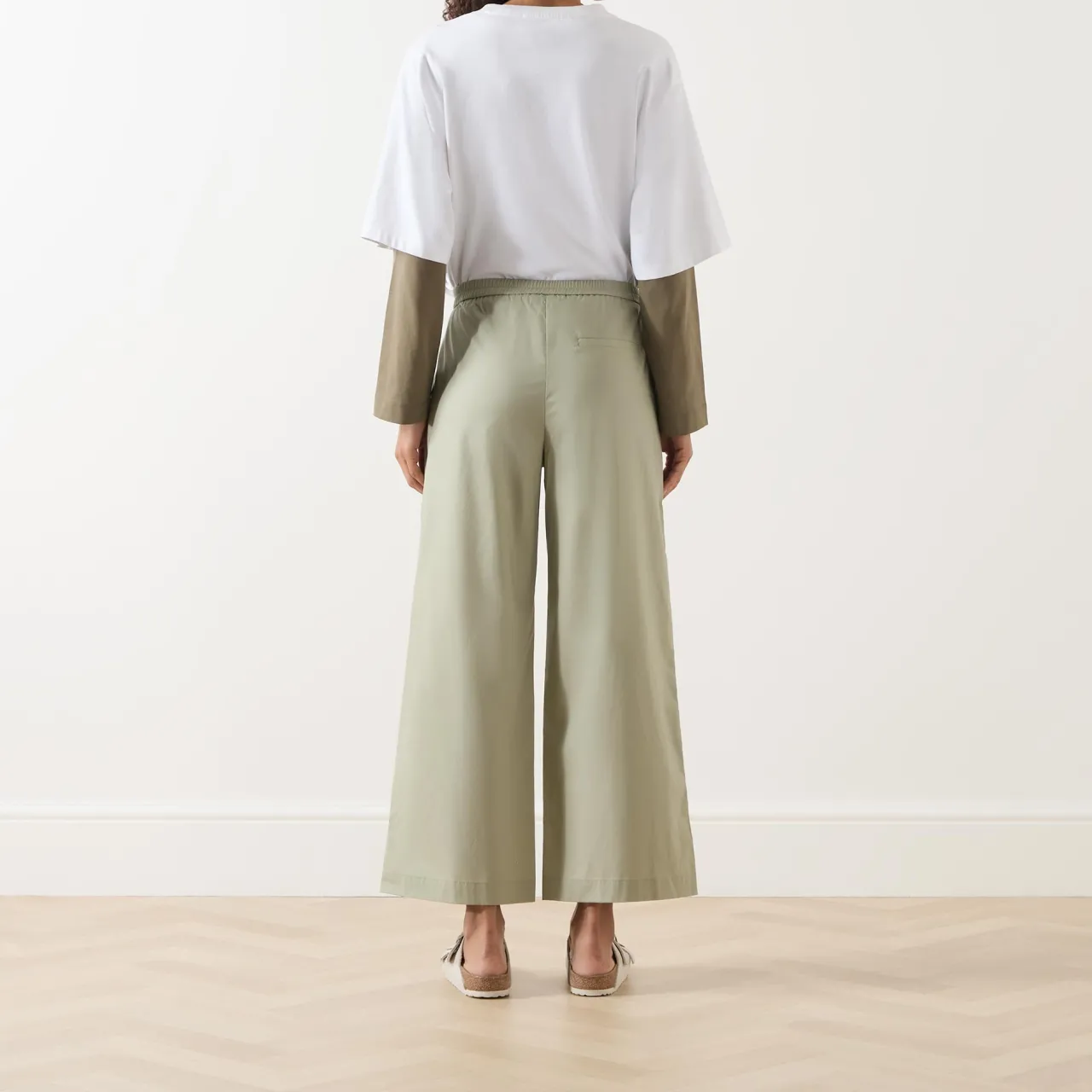 Discount Woven Wide Leg Trousers Women Trousers & Shorts