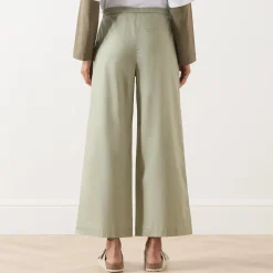 Discount Woven Wide Leg Trousers Women Trousers & Shorts