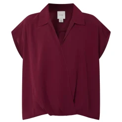 Outlet Wrap Draped Blouse Women Tops
