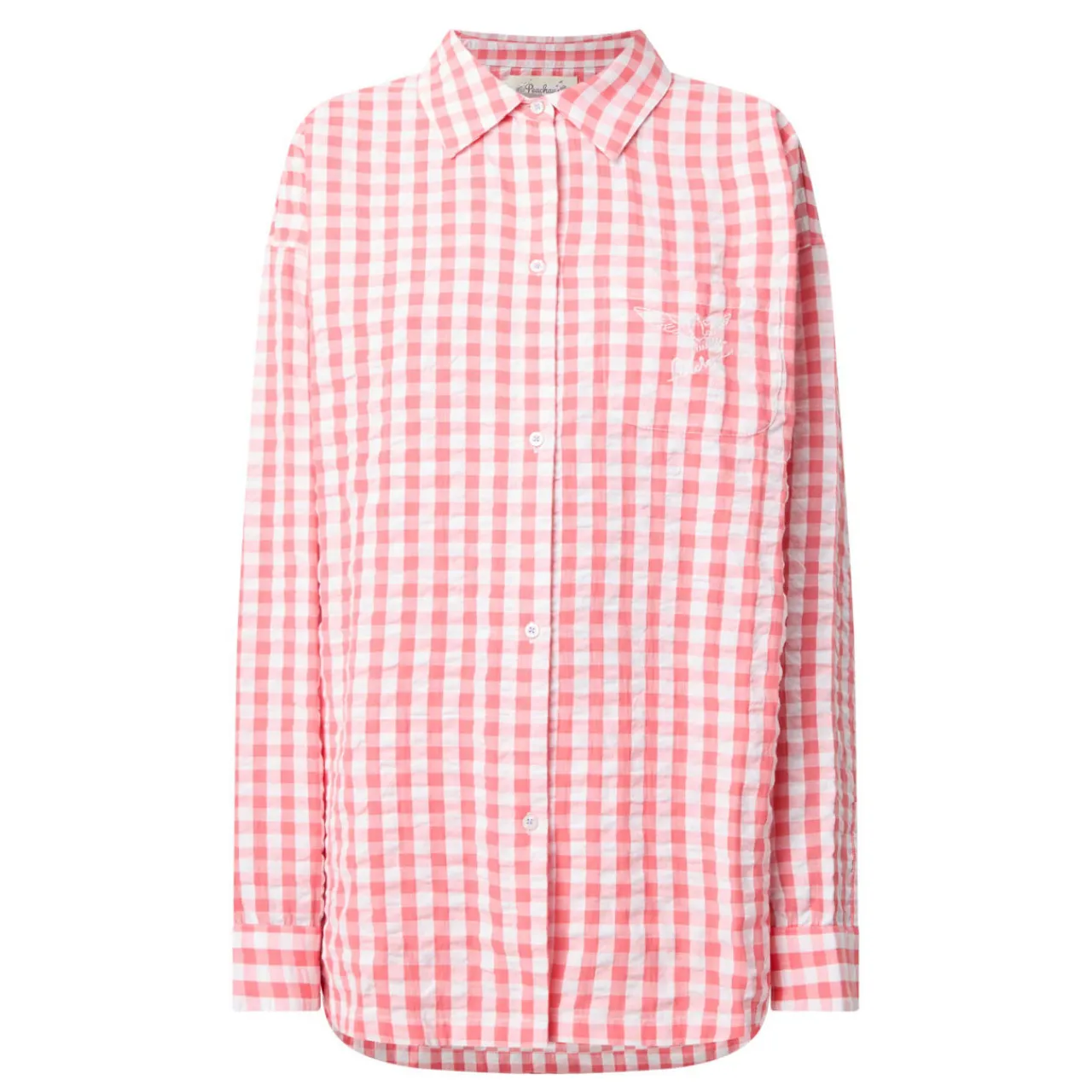 Hot Yew Gingham Pyjama Top Women Sleepwear