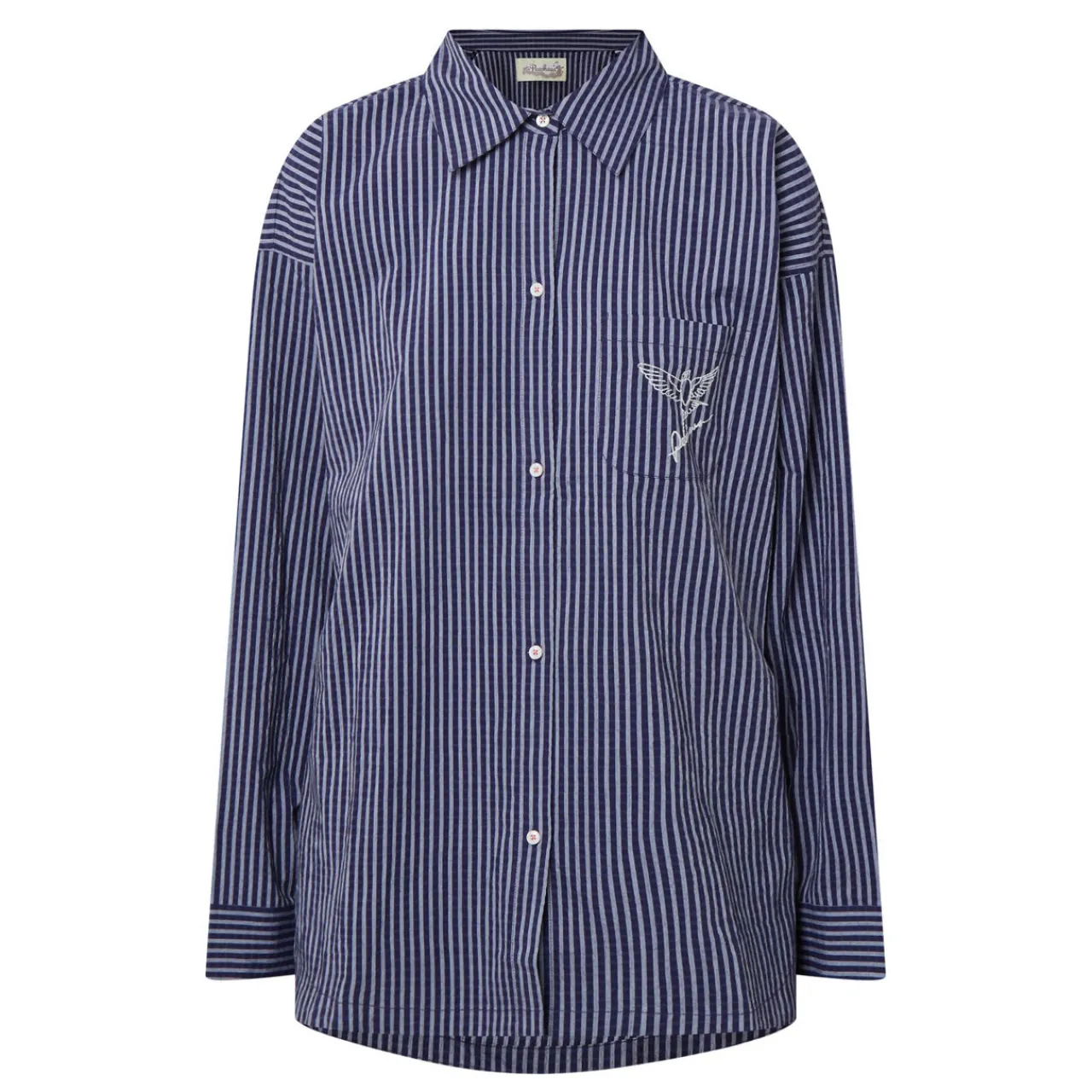 New Yew Striped Pyjama Shirt Women Sleepwear