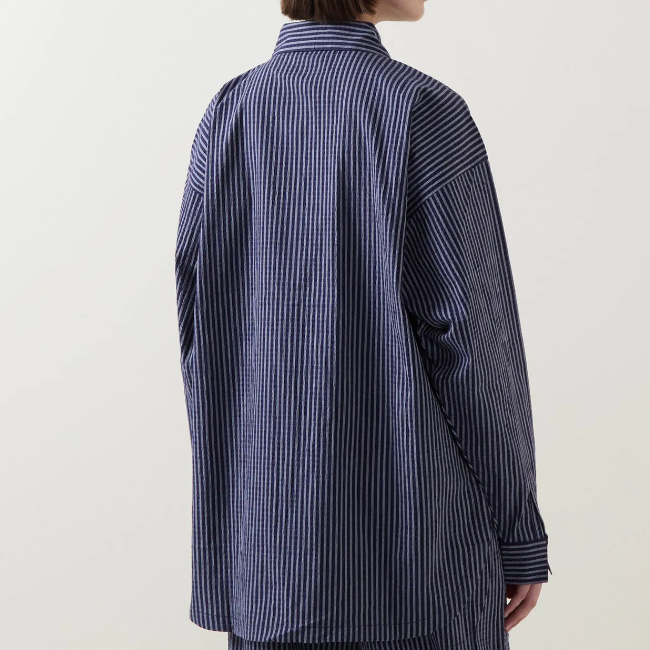 New Yew Striped Pyjama Shirt Women Sleepwear