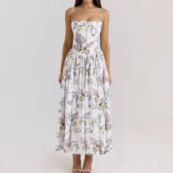 Clearance Ysabella Floral Ribbon Sundress Women Dresses