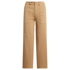 Clearance Yurshane Stretch Cropped Wide Leg Chinos Women Trousers & Shorts