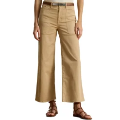 Clearance Yurshane Stretch Cropped Wide Leg Chinos Women Trousers & Shorts
