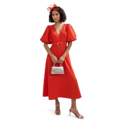 Clearance Zarah Puff Sleeve Flared Dress Women Dresses|Mother Of The Bride