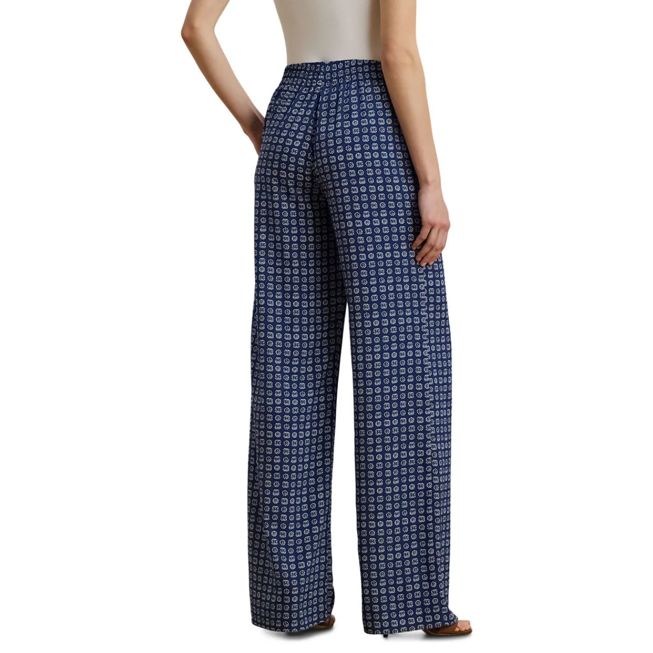 Ziakash Geo-Print Wide Leg Trousers Women Trousers & Shorts