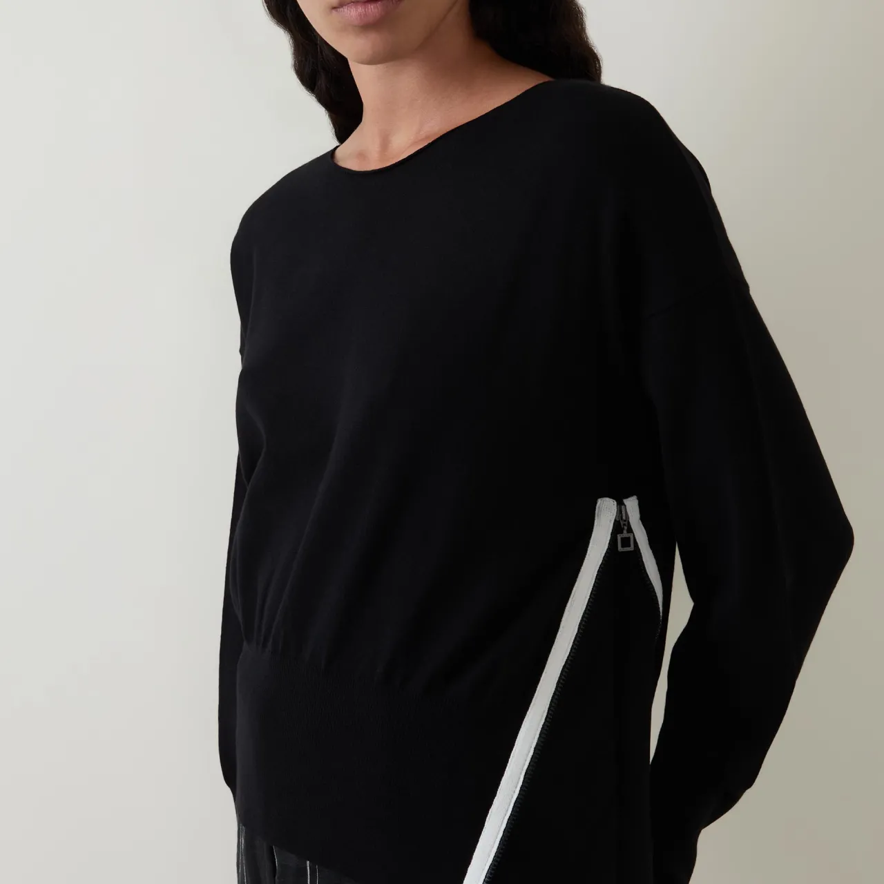 Discount Zip Stretch Sweater Women Sweaters & Cardigans