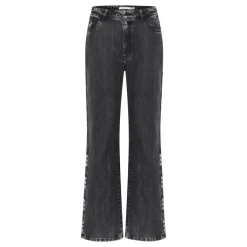Discount Zuva High-Rise Button Leg Flared Jeans Women Denim