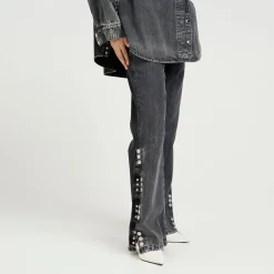 Discount Zuva High-Rise Button Leg Flared Jeans Women Denim